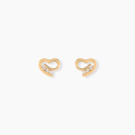 Boucles D'oreilles Puces Laela Plaqué Or Jaune Oxyde De Zirconium - Nouveautés Femme | Histoire d’Or