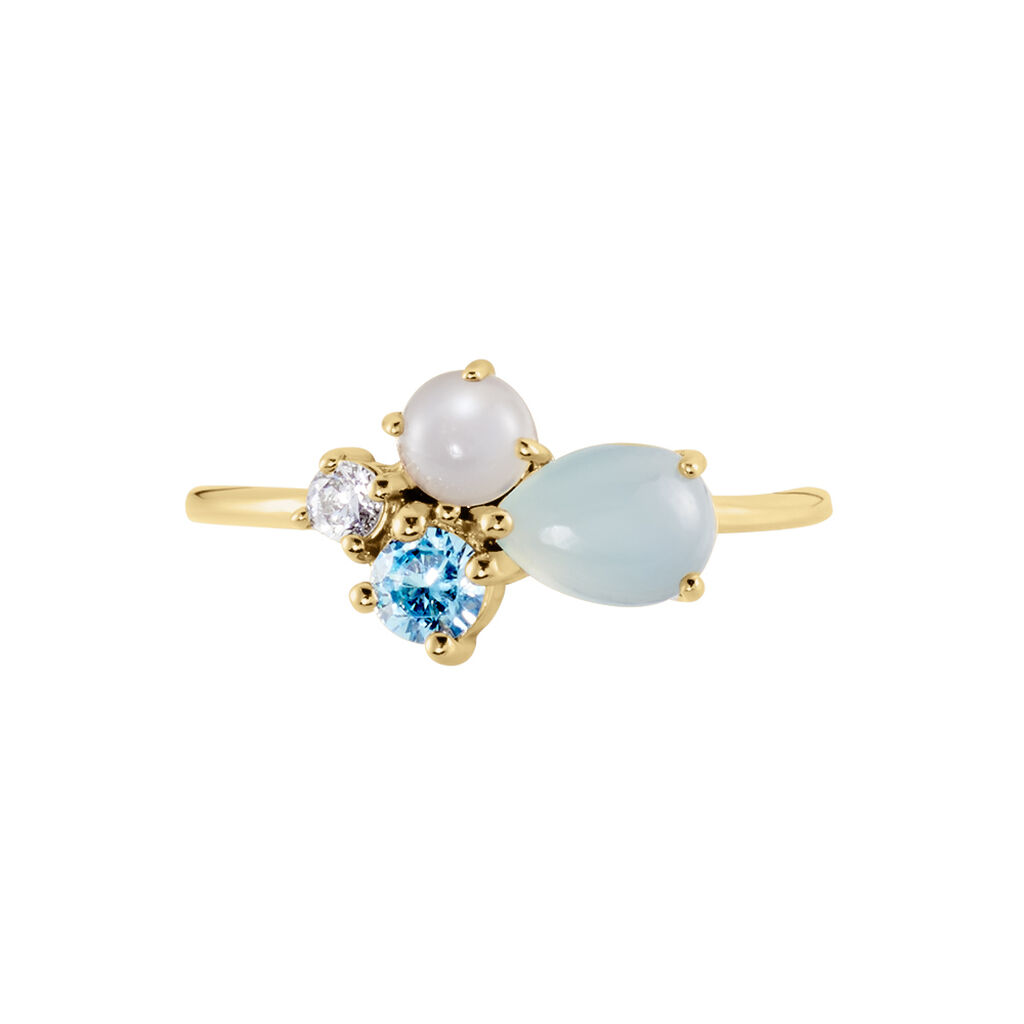 Bague Ilhan Plaqué Or Agate Oxyde - Bagues avec pierre Femme | Histoire d’Or
