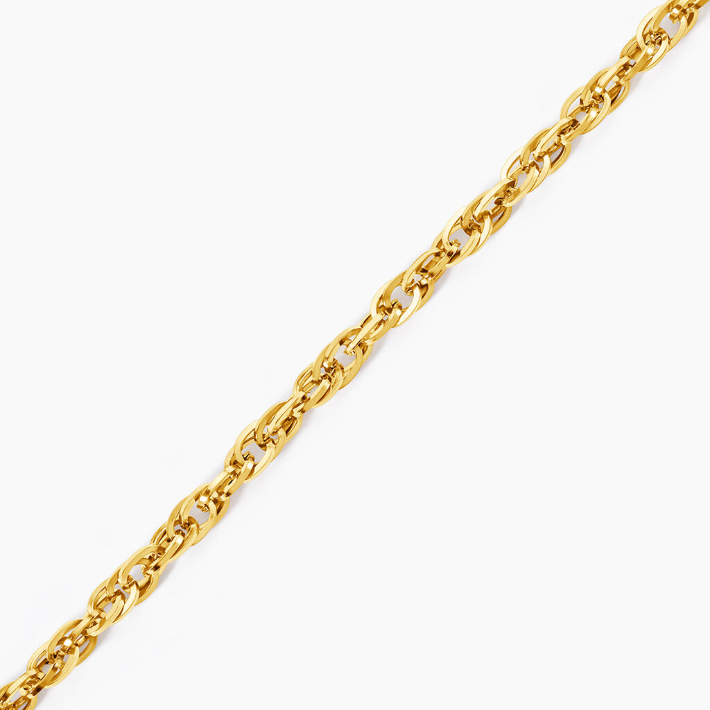 Bracelet Lady Code Acier Jaune - Bracelets cha&icirc;ne Femme | Histoire d&rsquo;Or