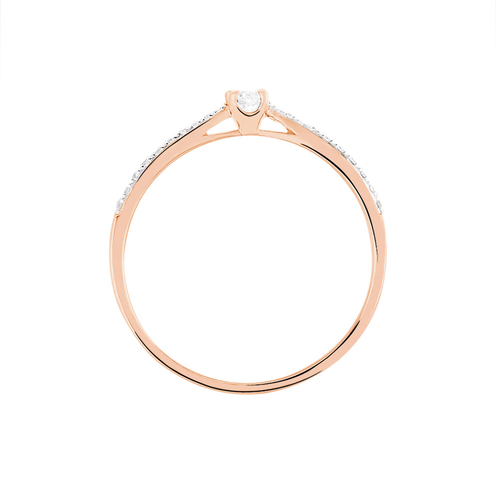 Bague Solitaire Hemera Or Rose Diamant - Bagues solitaires Femme | Histoire d&rsquo;Or