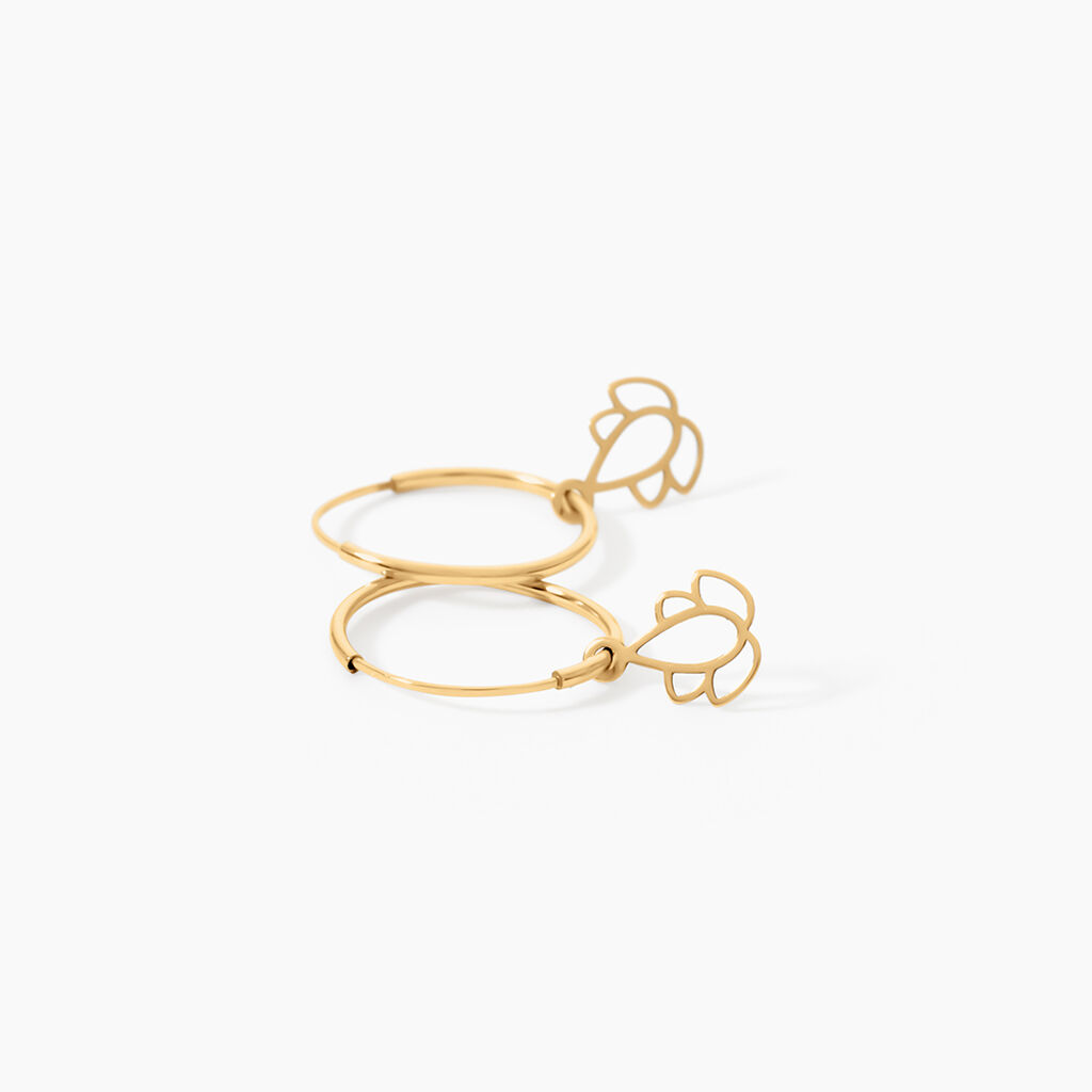 Cr&eacute;oles Belita Or Jaune - Boucles d'oreilles cr&eacute;oles Femme | Histoire d&rsquo;Or