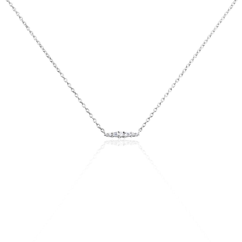 Collier Adriaan Argent Blanc Oxyde De Zirconium - Colliers fantaisie Femme | Histoire d&rsquo;Or