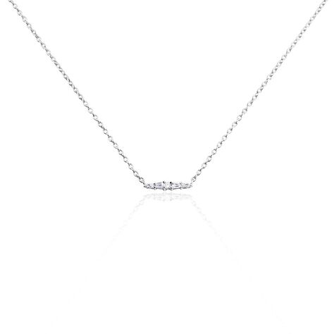 Collier Adriaan Argent Blanc Oxyde De Zirconium - Colliers fantaisie Femme | Histoire d&rsquo;Or