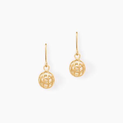 Boucles D'oreilles Pendantes Fidelia Boules Or Jaune - Boucles d'oreilles pendantes Femme | Histoire d’Or