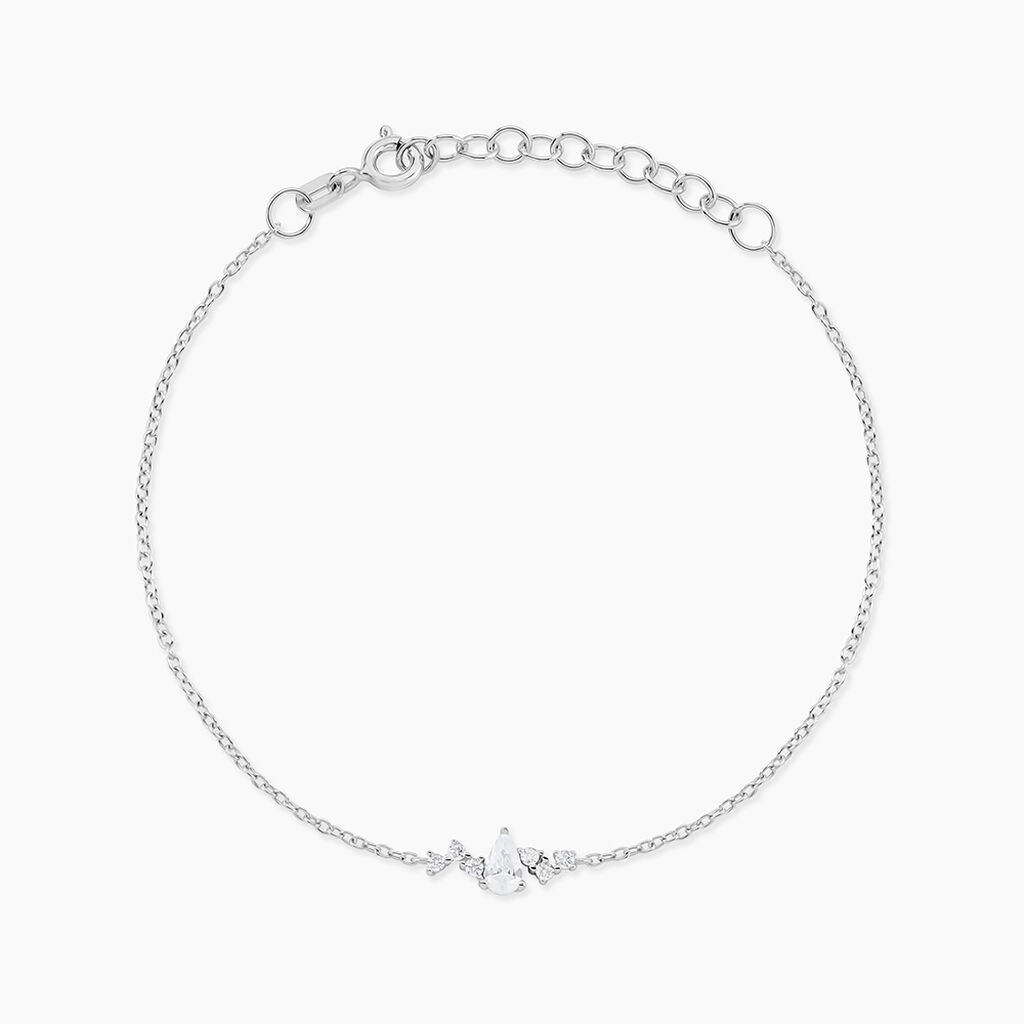 Bracelet Femme En Argent 925 Avec Oxyde De Zirconium - 3mm, 10g - Neuf Avec étiquettes