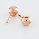 Boucles D'oreilles Puces Fidelia Boule Or Rose - Clous d'oreilles Femme | Histoire d&rsquo;Or