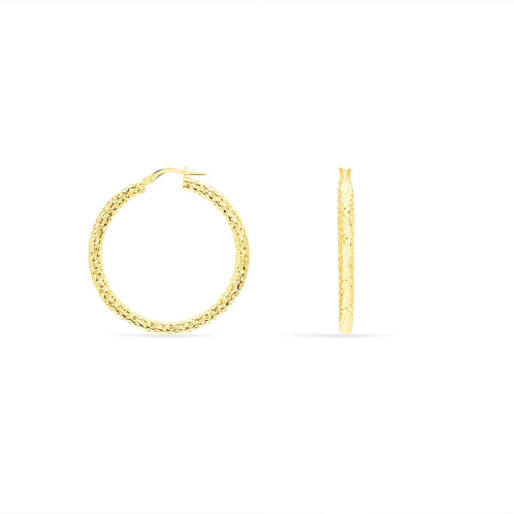 Cr&eacute;oles Udara Or Jaune - Boucles d'oreilles cr&eacute;oles Femme | Histoire d&rsquo;Or