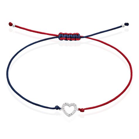 Bracelet French Twist Argent Blanc Oxyde De Zirconium - Bracelets cordon Femme | Histoire d&rsquo;Or