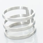 Bague Ajustable Adel Acier Blanc - Bagues fantaisie Femme | Histoire d&rsquo;Or