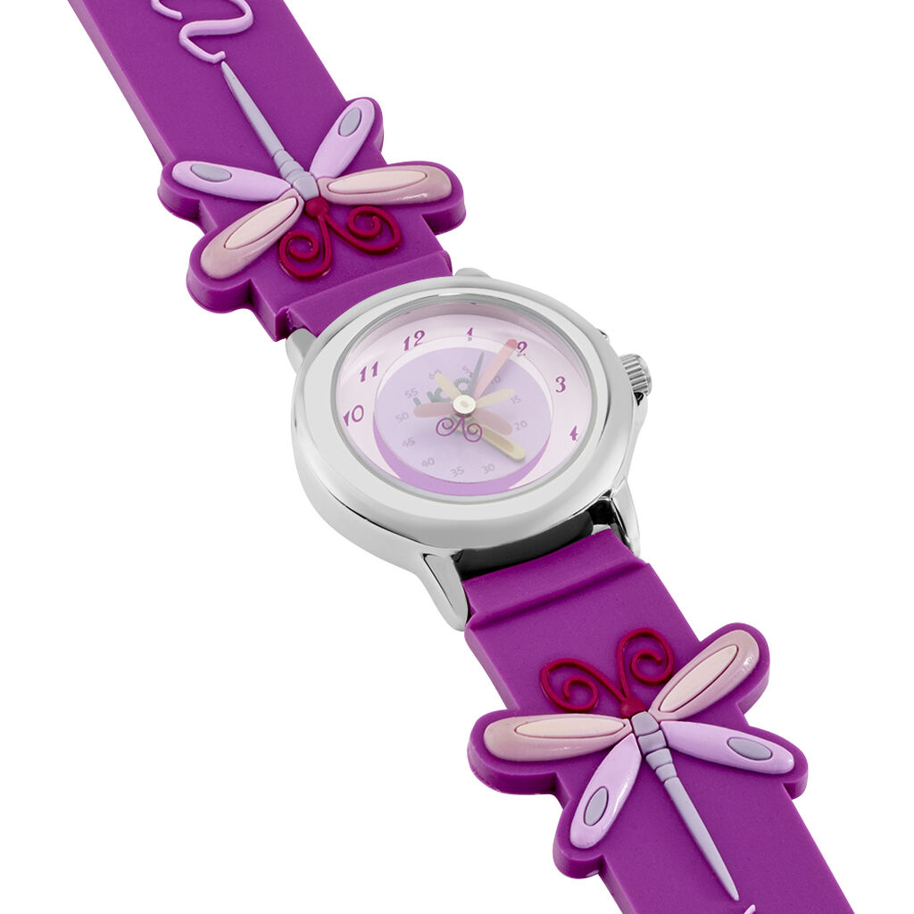 Montre Upp Libellule Violet Et Rose - Montres Enfant | Histoire d&rsquo;Or