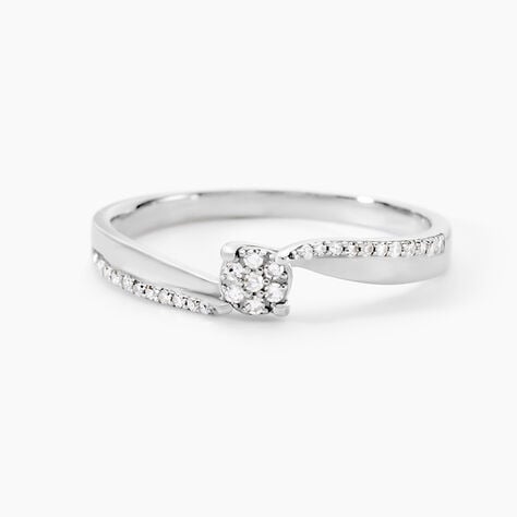 Bague Callysta Or Blanc Diamant - Bagues avec pierre Femme | Histoire d’Or