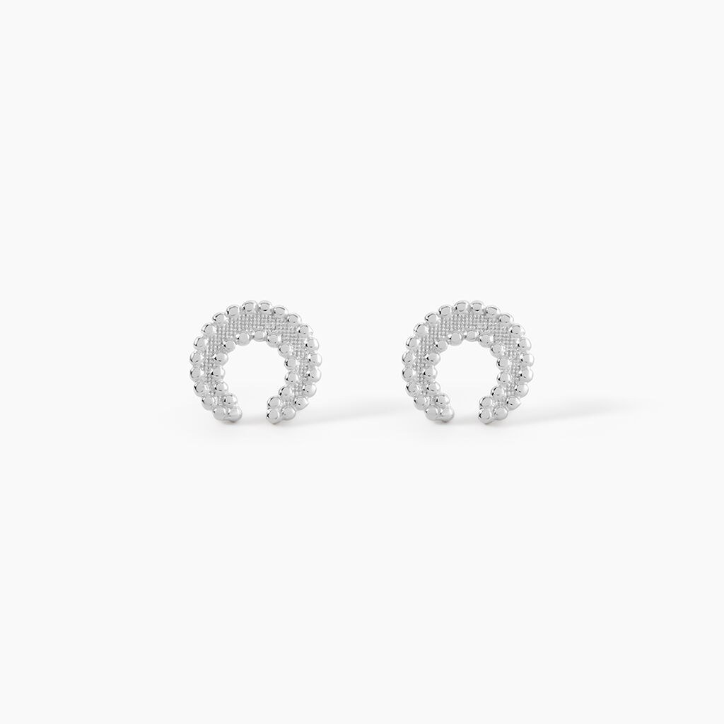 Boucles D'oreilles Puces Vaea Argent Blanc - Boucles d'oreilles fantaisie Femme | Histoire d&rsquo;Or