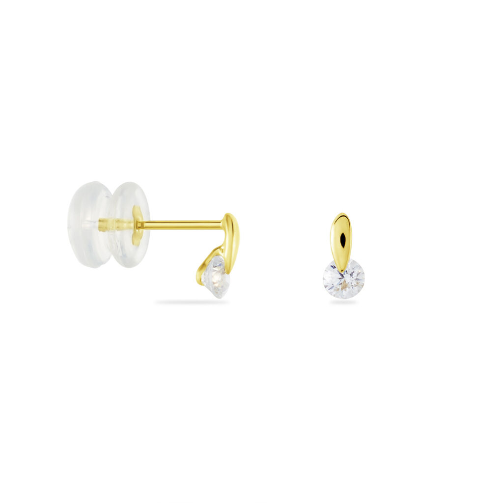 Boucles D'oreilles Pendantes Clementa Or Jaune Oxyde De Zirconium - Boucles d'oreilles pendantes Femme | Histoire d’Or