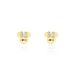 Boucles D'oreilles Puces Disney Acier Doré Cristaux - Boucles d'oreilles fantaisie Enfant | Histoire d’Or