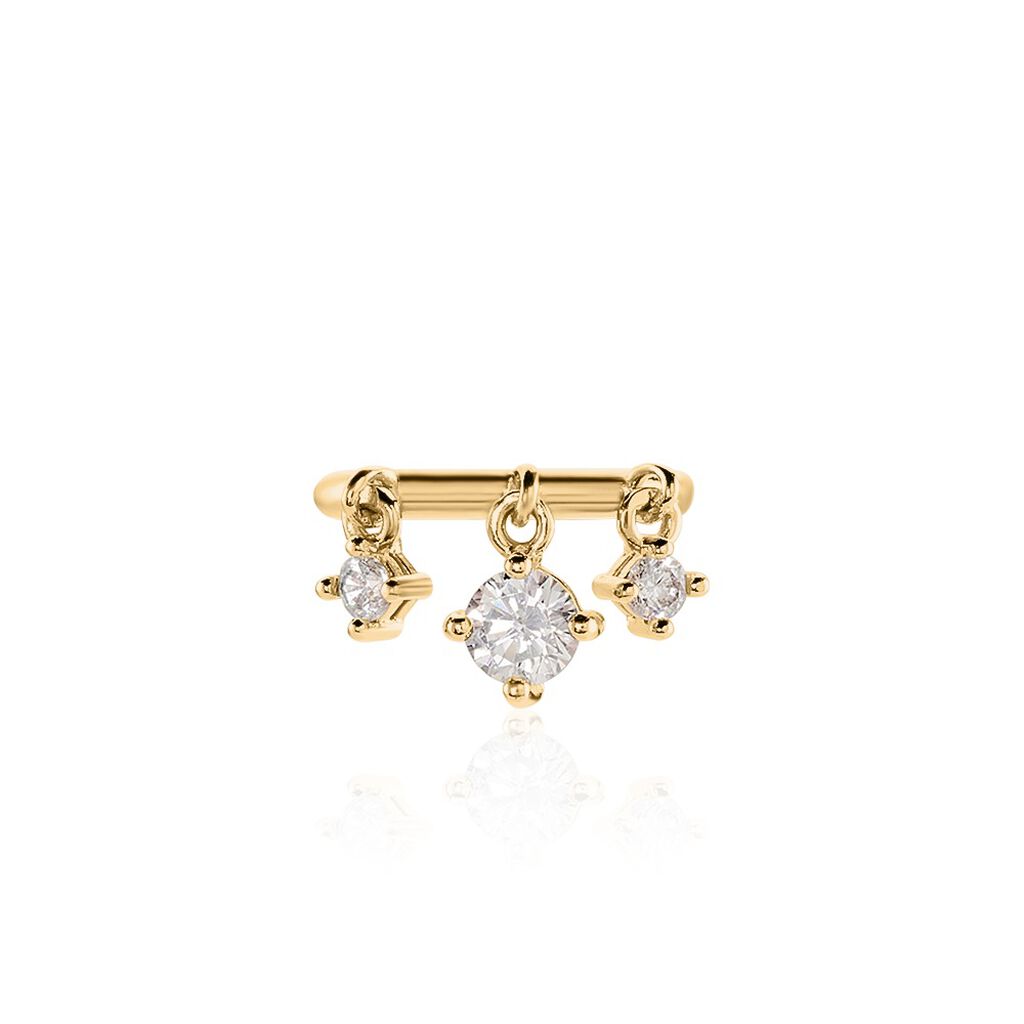 Bijou D'oreille Unitaire Haven Plaqué Or Jaune Oxyde De Zirconium - Boucles d'oreilles fantaisie Femme | Histoire d’Or