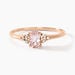 Bague Urbaine Or Rose Morganite Et Oxyde De Zirconium - Bagues solitaires Femme | Histoire d’Or