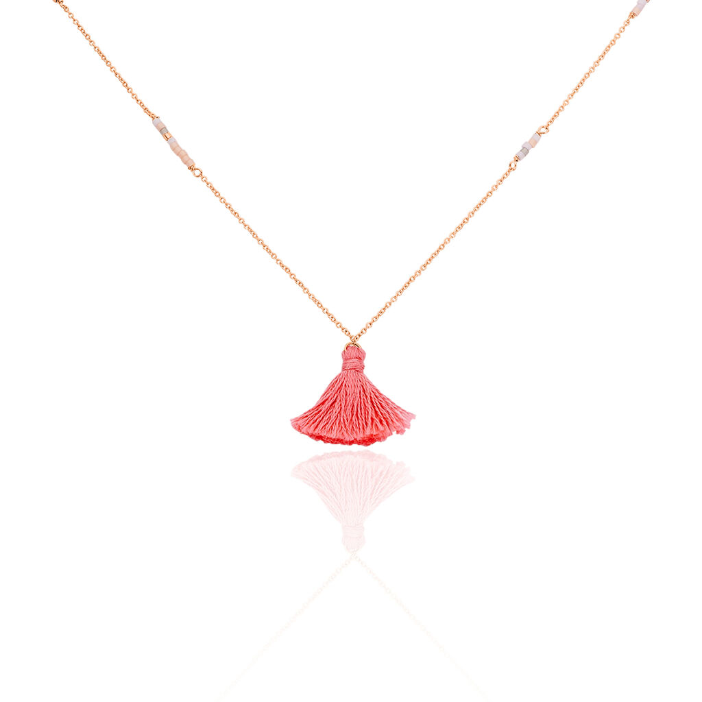 Collier Sautoir Ninon Argent Rose Perle D'imitation Et Chrysoprase - Sautoirs Femme | Histoire d&rsquo;Or