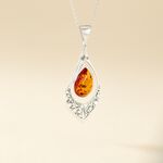 Collier Argent Blanc Doralyn Ambre - Colliers Femme | Histoire d&rsquo;Or