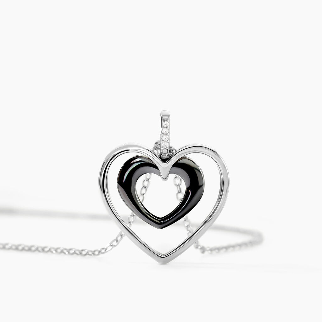 Collier Ceramik Design Argent Blanc C&eacute;ramique Et Oxyde De Zirconium - Colliers Femme | Histoire d&rsquo;Or