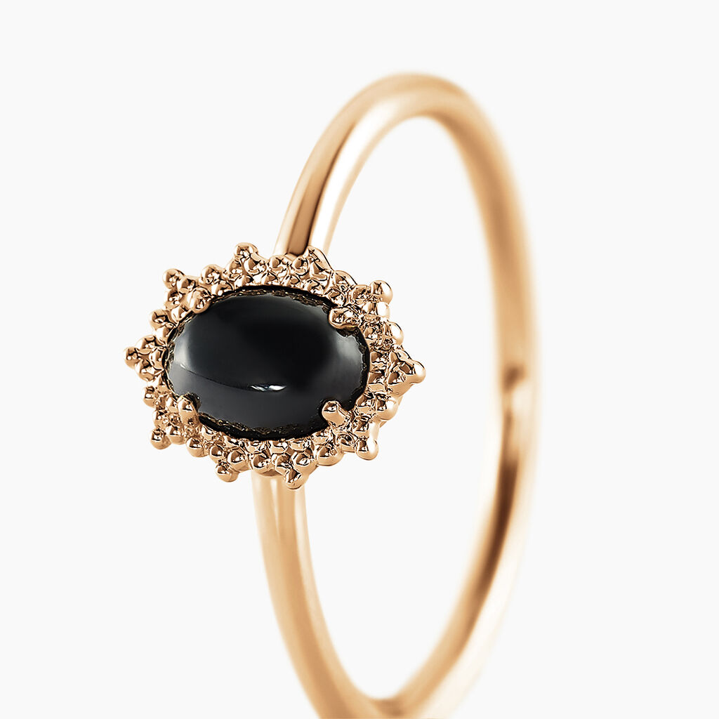 Bague Vintage Love Plaqué Or Jaune Agate - Bagues solitaires Femme | Histoire d’Or