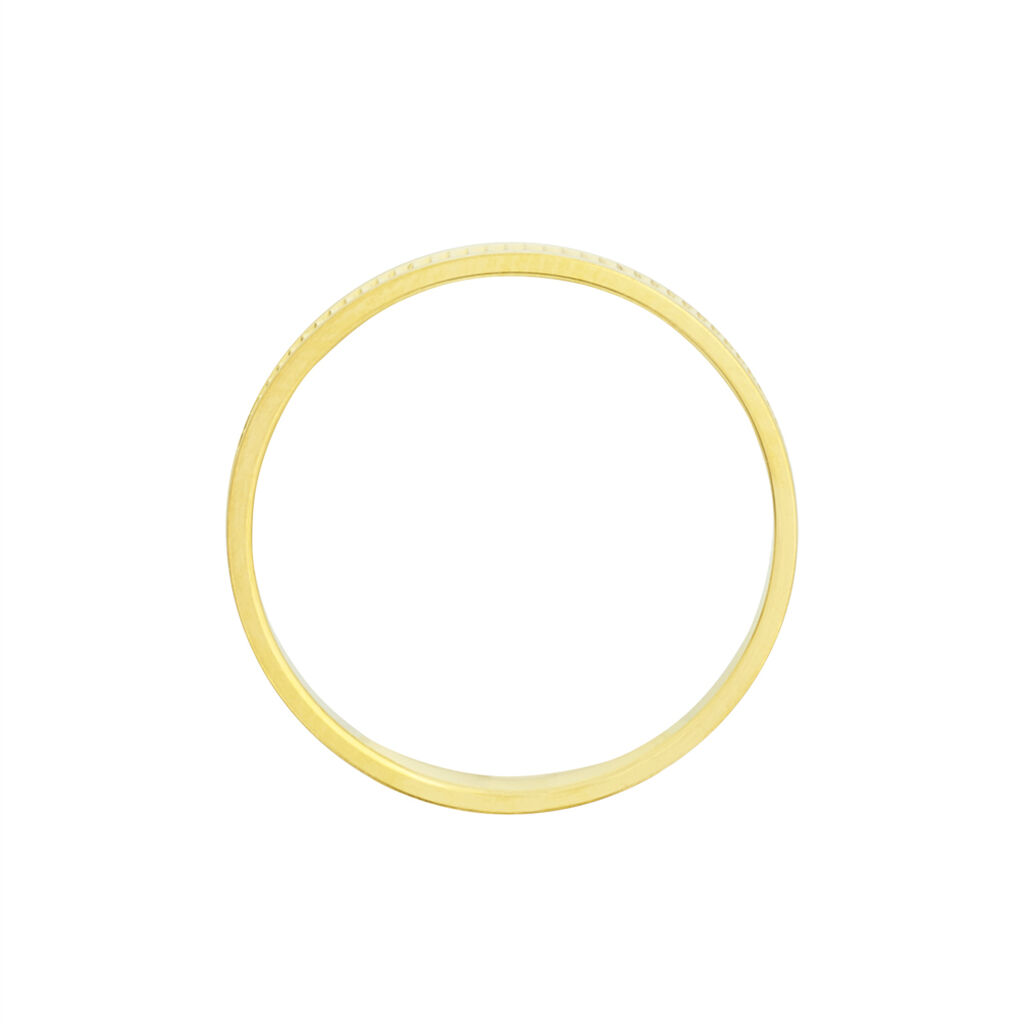 Alliance Perlee Ruban Plat Or Jaune - Alliances Famille | Histoire d’Or