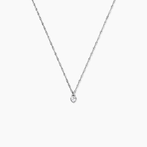 Collier Marciana Argent Blanc Oxyde De Zirconium - Colliers fantaisie Femme | Histoire d&rsquo;Or