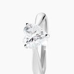 Bague Solitaire Geranium Argent Blanc Oxyde De Zirconium - Bagues solitaires Femme | Histoire d&rsquo;Or