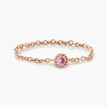 Bague Chaine Rio Selaron Argent Rose Oxyde De Zirconium - Bagues solitaires Femme | Histoire d&rsquo;Or