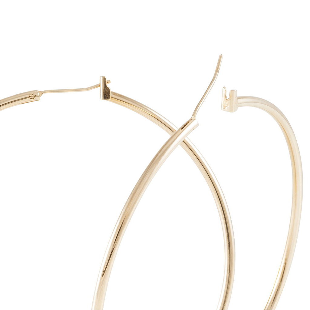 Cr&eacute;oles Ada Lisse Plaqu&eacute; Or Jaune - Boucles d'oreilles cr&eacute;oles Femme | Histoire d&rsquo;Or