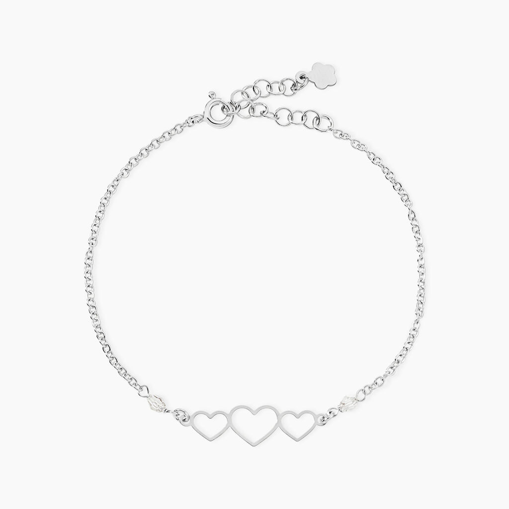 Bracelet Love Love Argent Blanc Oxyde De Zirconium - Bracelets Femme | Histoire d&rsquo;Or