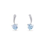 Boucles D'oreilles Pendantes Bertine Or Blanc Topaze - Boucles d'oreilles pendantes Femme | Histoire d&rsquo;Or