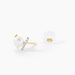 Boucles D'oreilles Puces Pearly Or Jaune Perle De Culture Oxyde - Clous d'oreilles Femme | Histoire d’Or