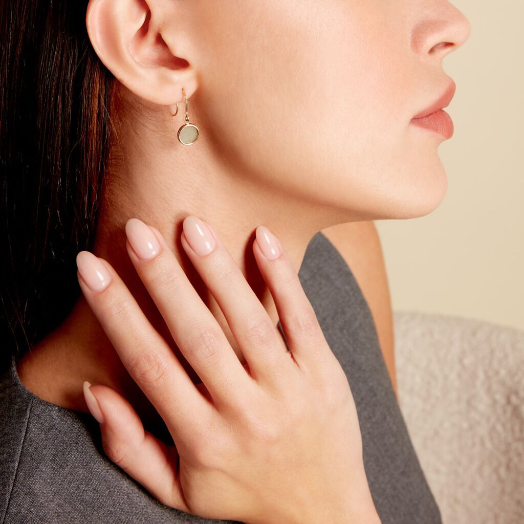 Boucles D'oreilles Pendantes Florica Or Jaune Aventurine - Boucles d'oreilles pendantes Femme | Histoire d’Or
