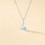 Collier Goutte Or Blanc Topaze - Colliers Femme | Histoire d&rsquo;Or