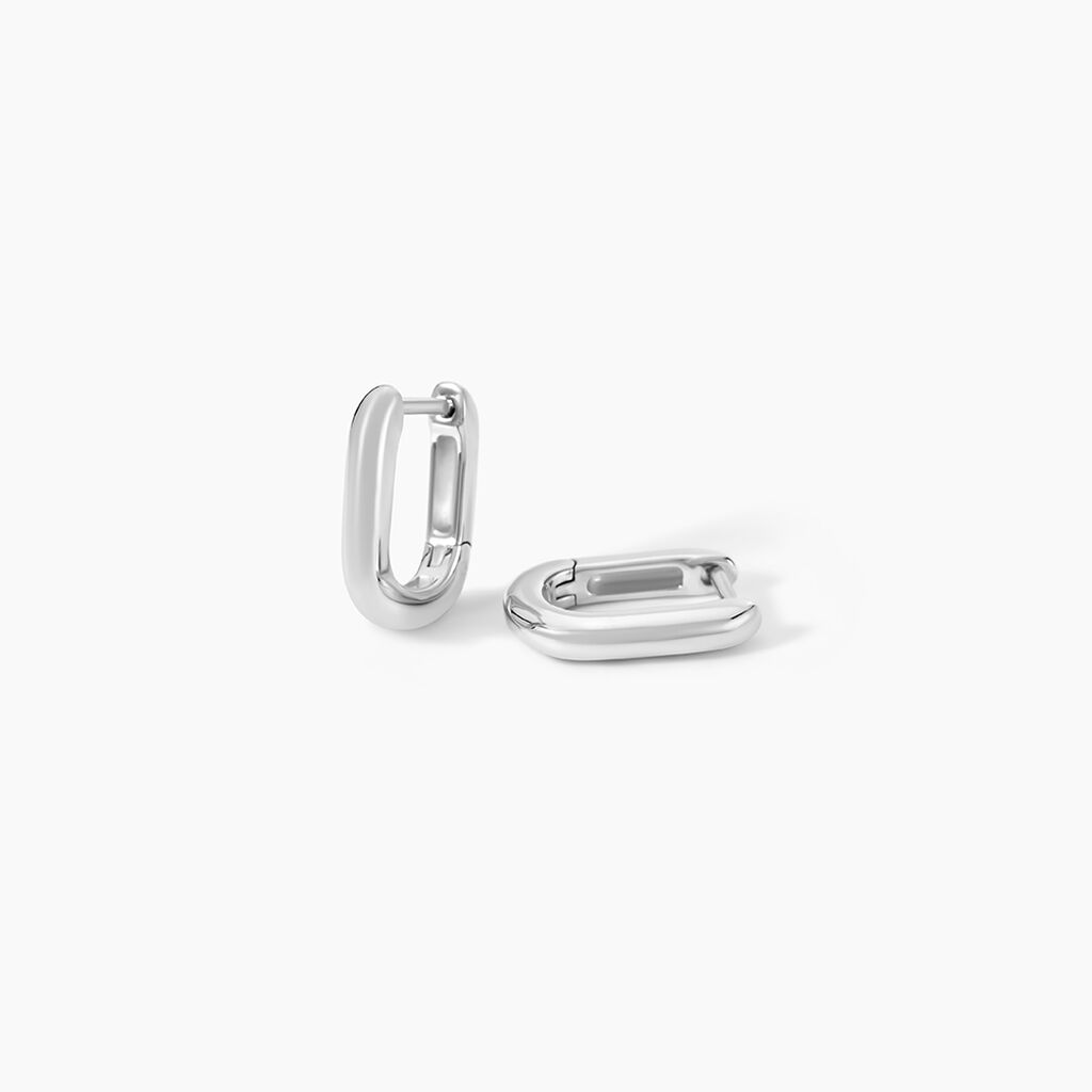 Cr&eacute;oles Florida Argent Blanc - Boucles d'oreilles cr&eacute;oles Femme | Histoire d&rsquo;Or