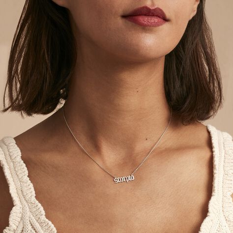 Collier Argent Blanc Astro - Colliers Zodiaque Femme | Histoire d’Or