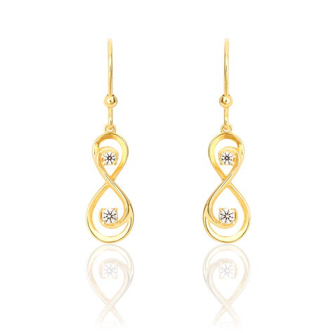 Boucles D'oreilles Pendantes Ademar Or Jaune Oxyde De Zirconium - Boucles d'oreilles pendantes Femme | Histoire d’Or