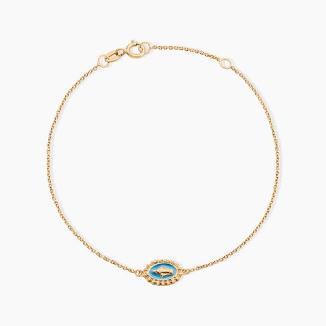 Bracelet Lueur Coloree Or Jaune - Pendentifs Baptême Famille | Histoire d’Or