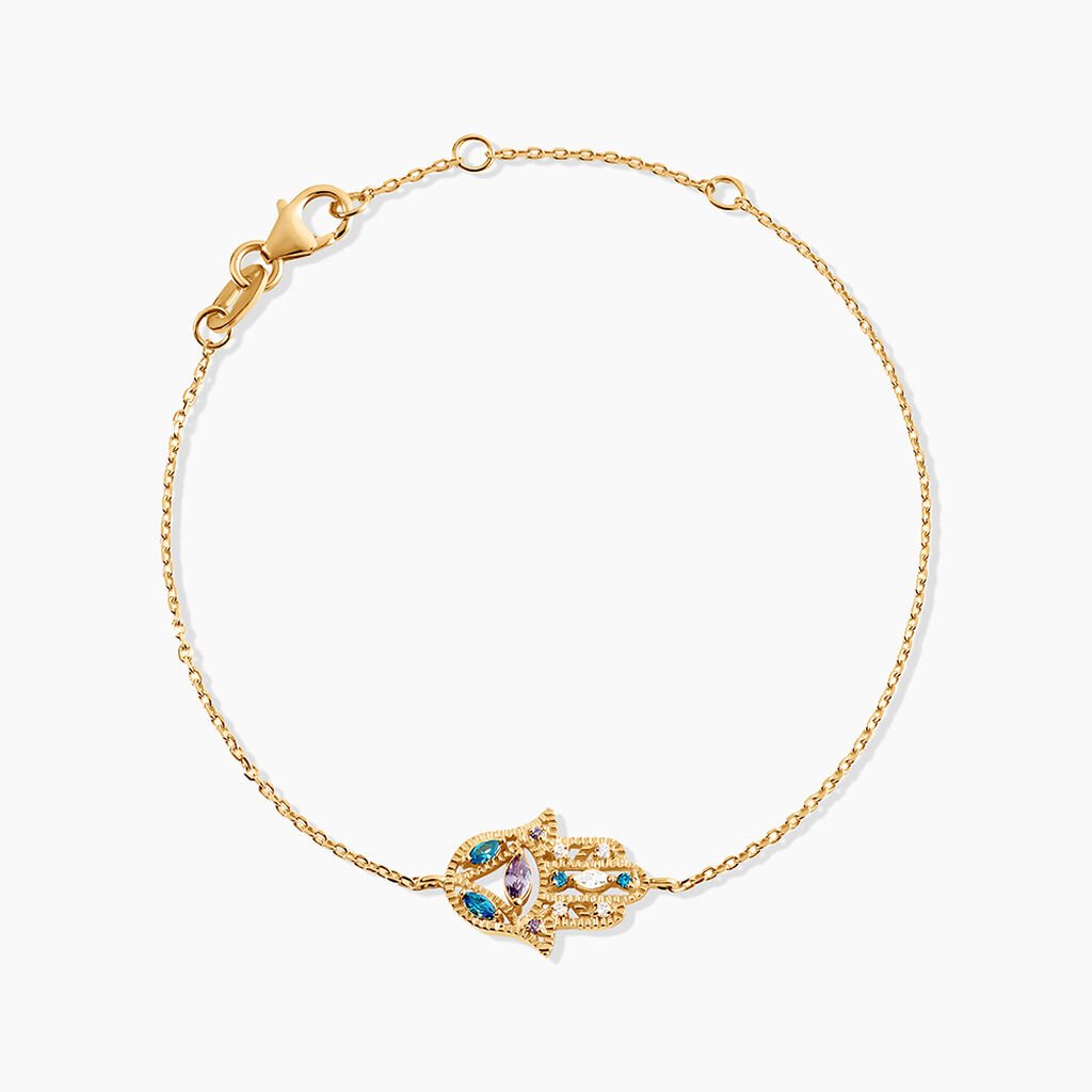 Bracelet Plaqué Or Jaune Eumelia Oxydes De Zirconium - Bracelets Femme | Histoire d’Or