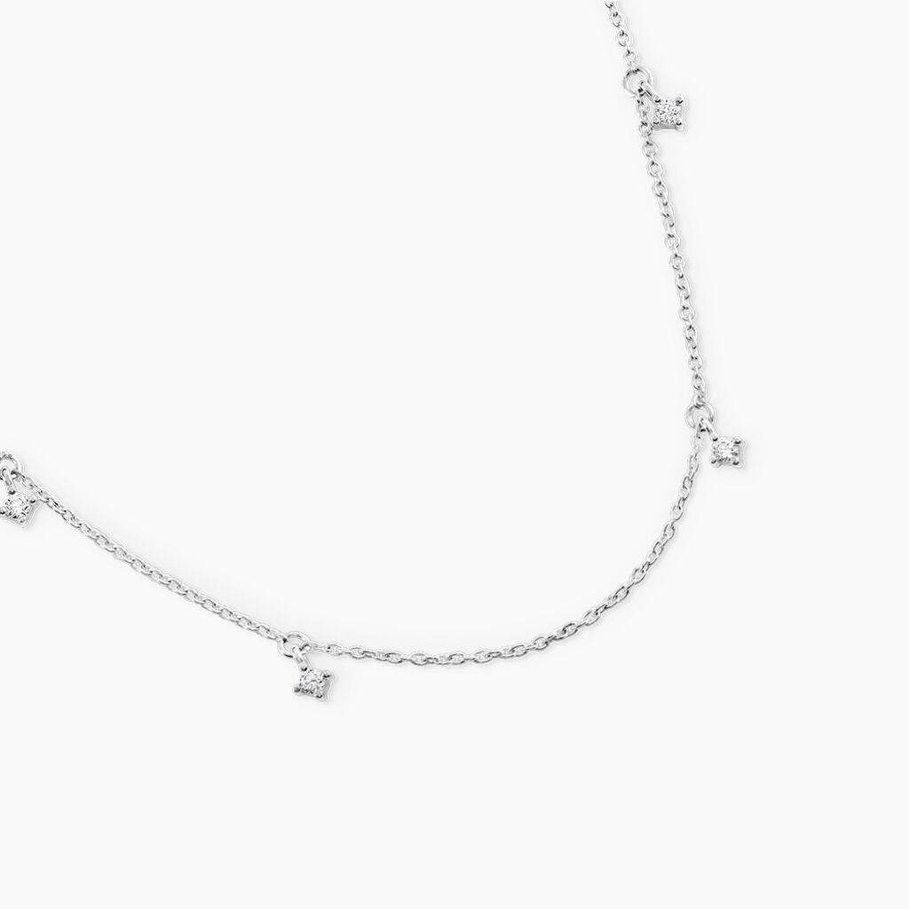 Collier Callias Argent Blanc Oxyde De Zirconium -  Femme | Histoire d&rsquo;Or