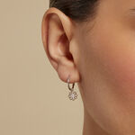 Cr&eacute;oles Embelia Argent Blanc Oxyde De Zirconium - Boucles d'oreilles cr&eacute;oles Femme | Histoire d&rsquo;Or