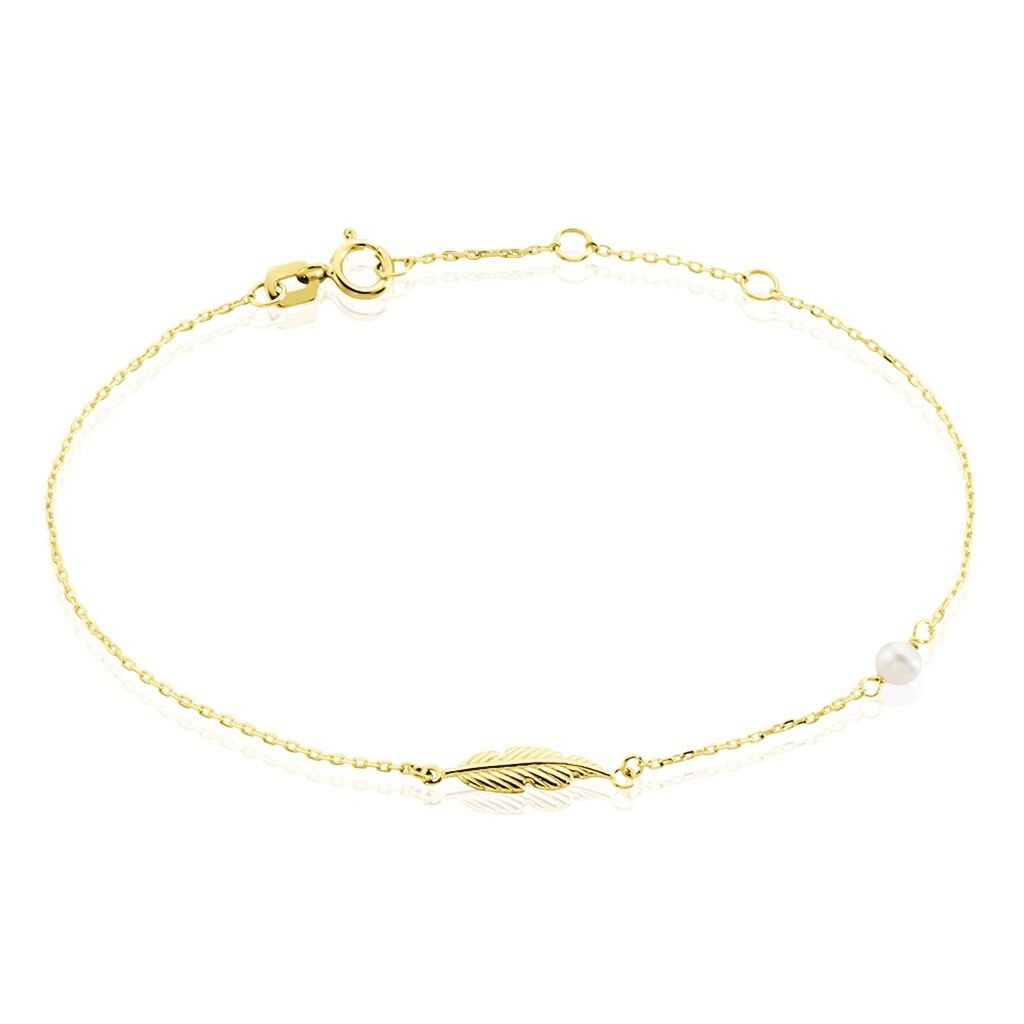 bracelet juditte or jaune perle de culture