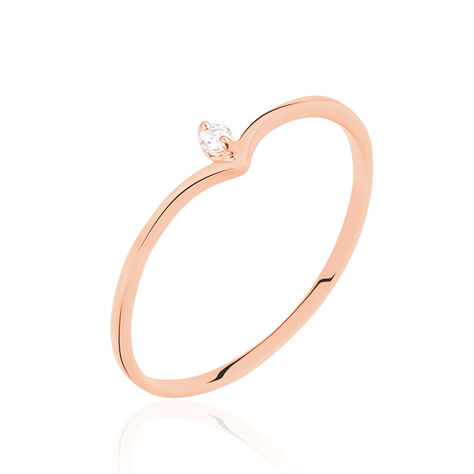 Bague Maye Or Rose Diamant - Bagues solitaires Femme | Histoire d’Or