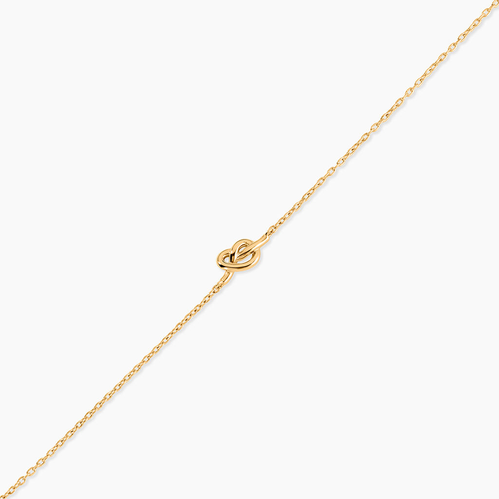Bracelet Bretzel Plaqu&eacute; Or Jaune - Bijoux sans pierre Femme | Histoire d&rsquo;Or