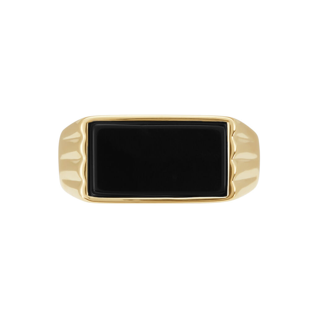 Chevalière Plaqué Hadrien Onyx - Chevalières Homme | Histoire d’Or