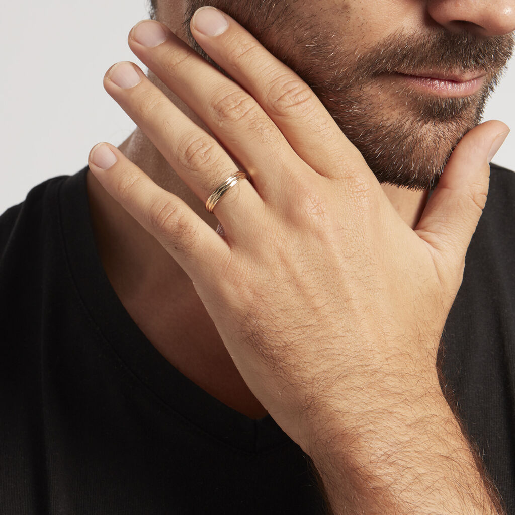 Alliance Harmonia Facetee Ruban Plat Or Jaune - Alliances Famille | Histoire d’Or