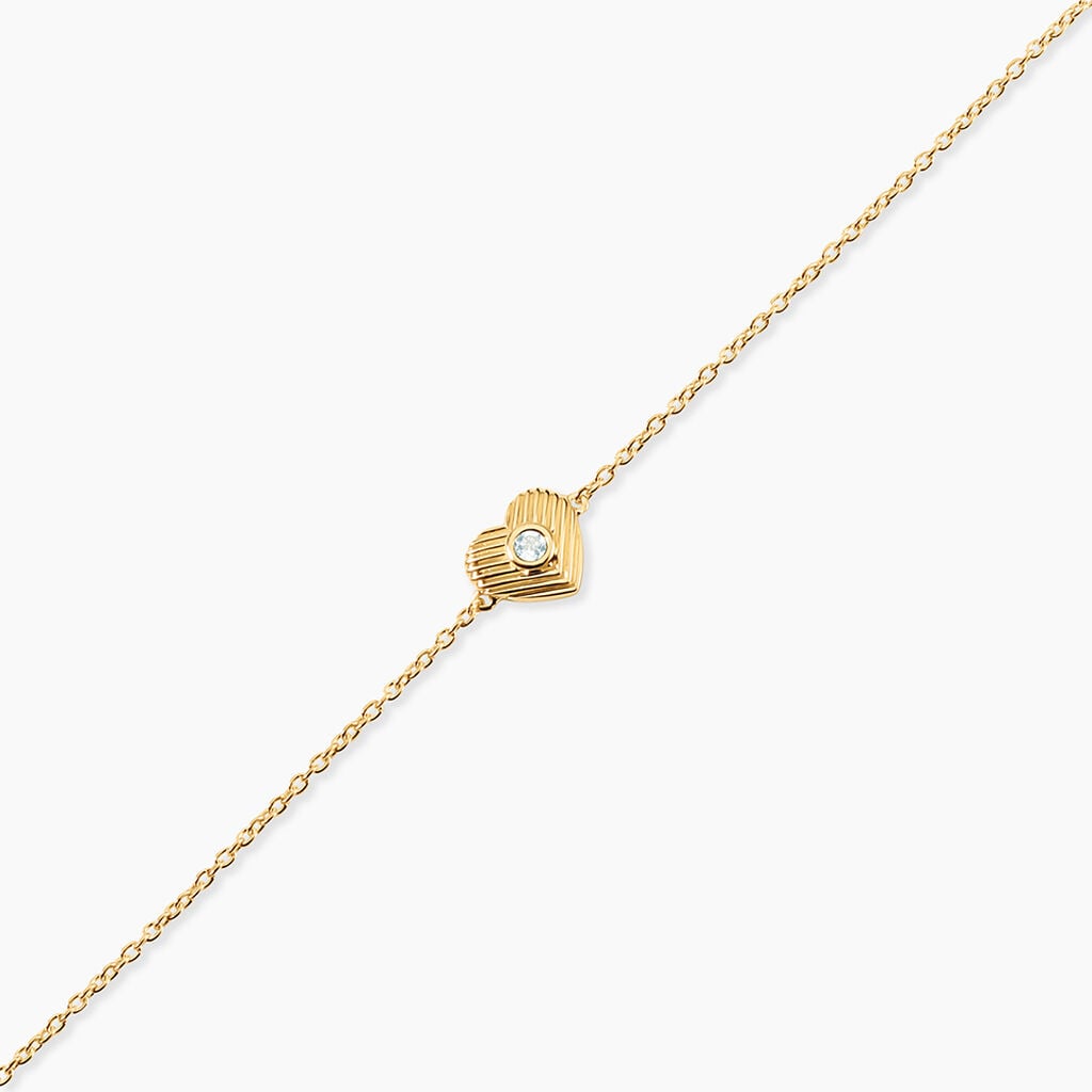 Bracelet Benno Argent Dor&eacute; A L'Or 750/1000 Topaze - Bracelets Pierre Femme | Histoire d&rsquo;Or