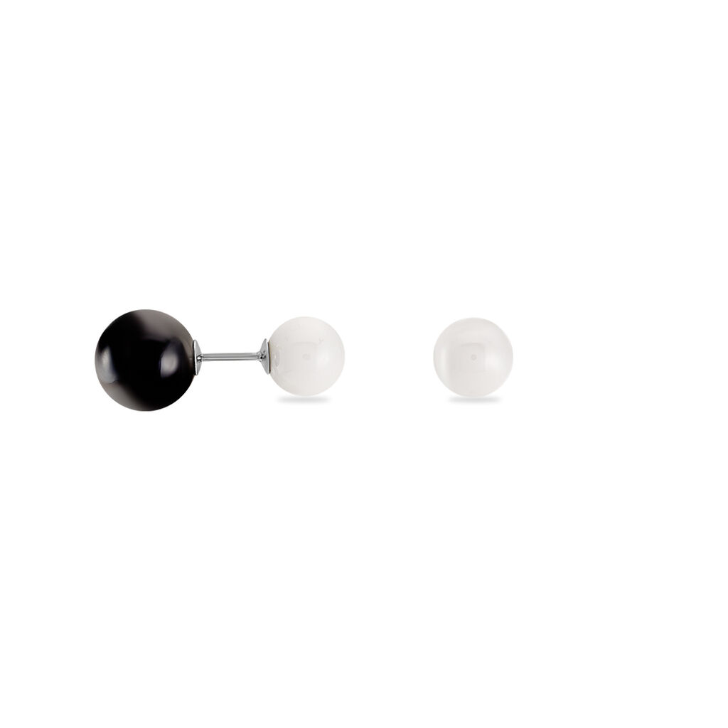 Bijoux D'oreilles Venissia Argent Blanc Céramique - Boucles d'oreilles fantaisie Femme | Histoire d’Or
