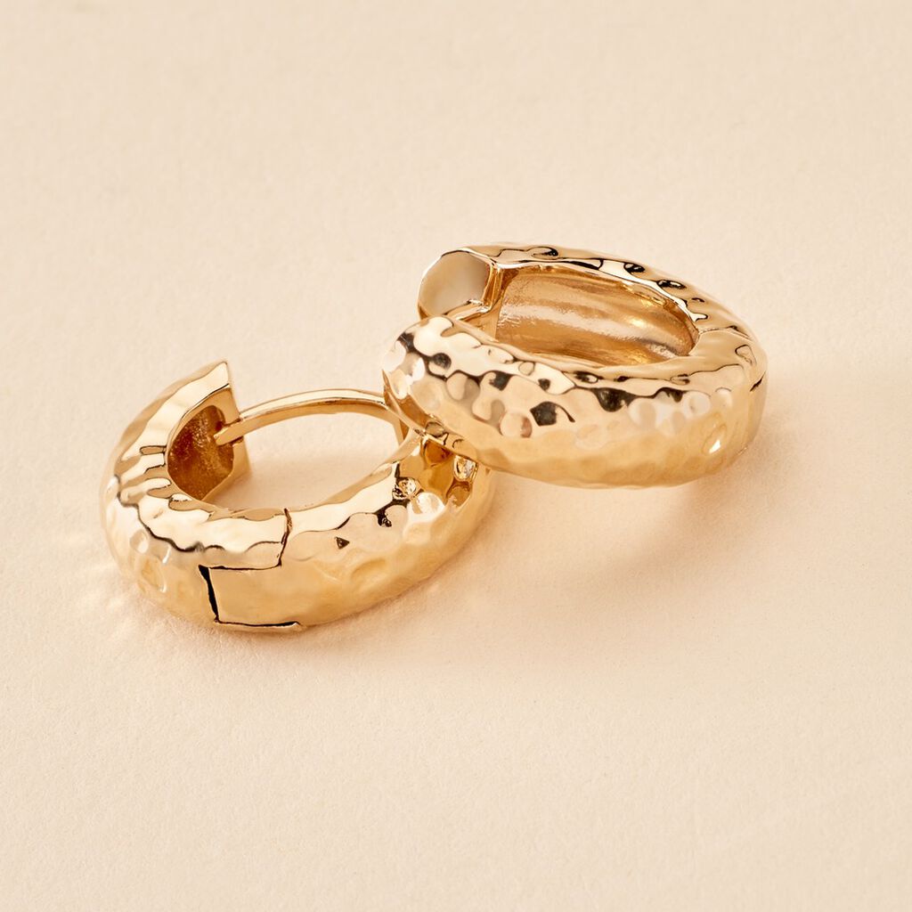 Créoles Ariane Plaqué Or Jaune - Boucles d'oreilles créoles Femme | Histoire d’Or