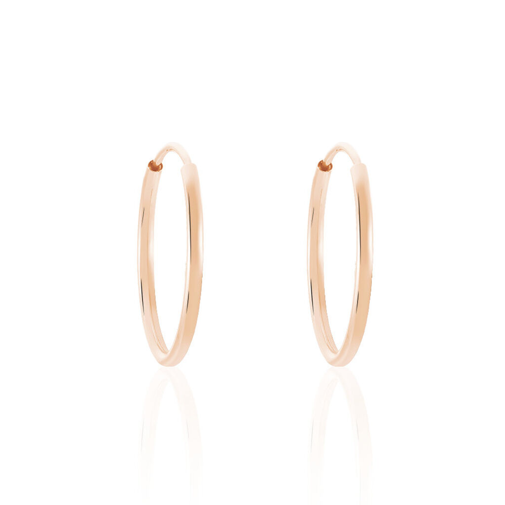 Créoles Dominae Or Rose - Boucles d'oreilles créoles Femme | Histoire d’Or